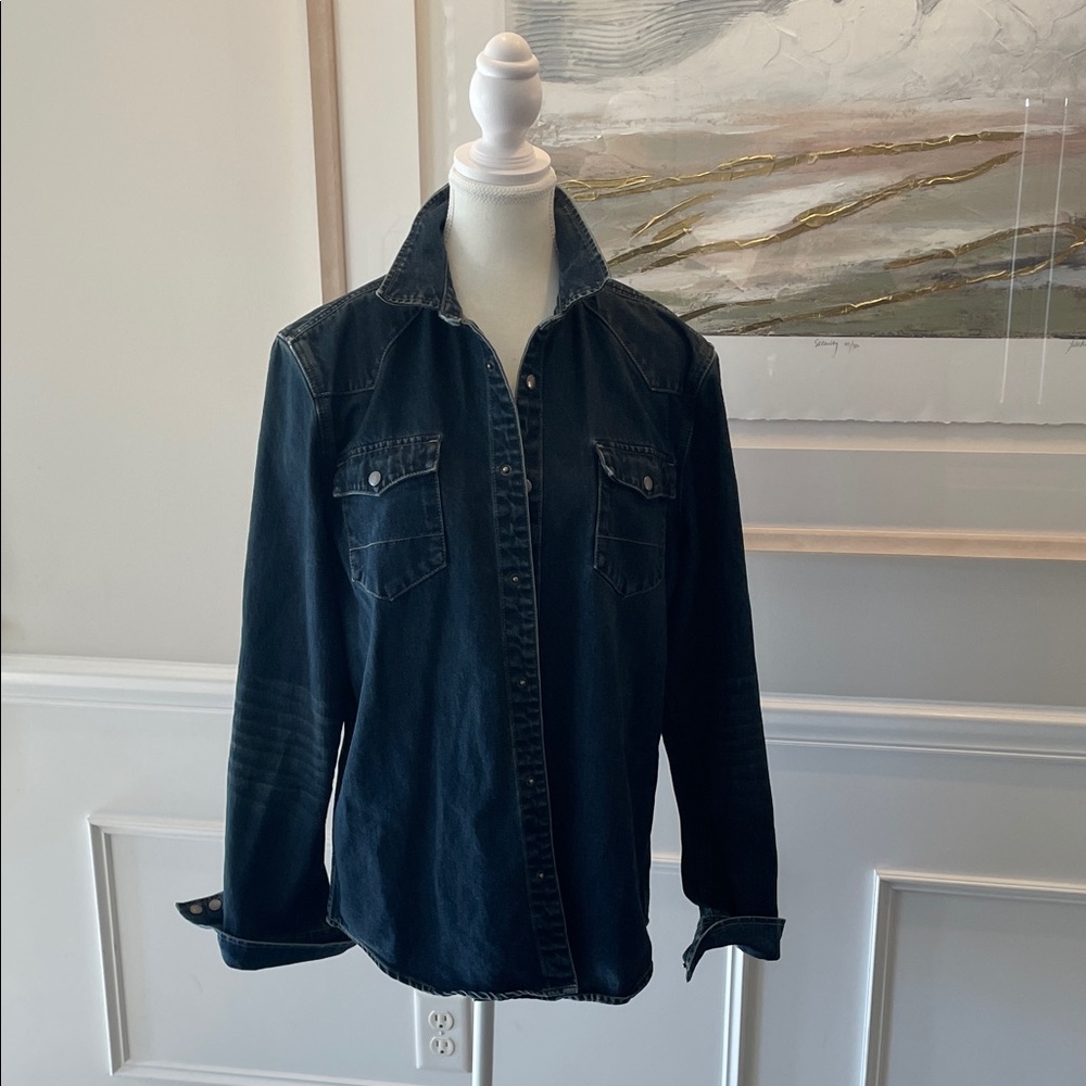 Harley-Davidson Denim Shacket Button Down Shirt (Heavier than a typical shirt)
